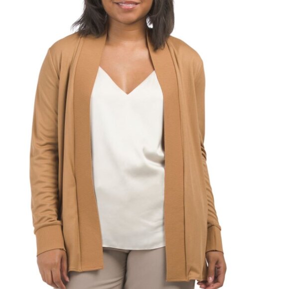 NWT CALVIN KLEIN Open Cardigan Ribbed Trim with side Pocket Size S - Picture 1 of 8